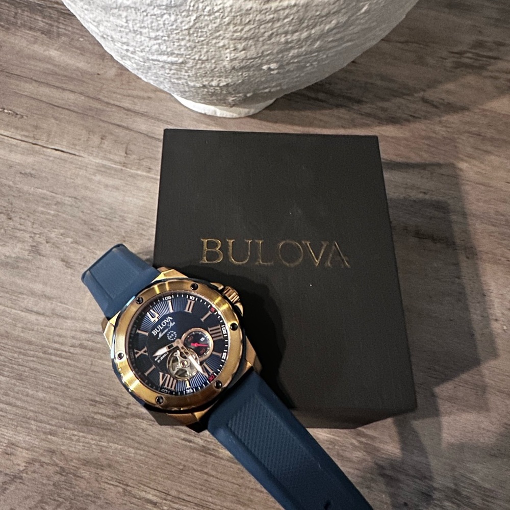 Bulova Blue and Gold Men's Watch